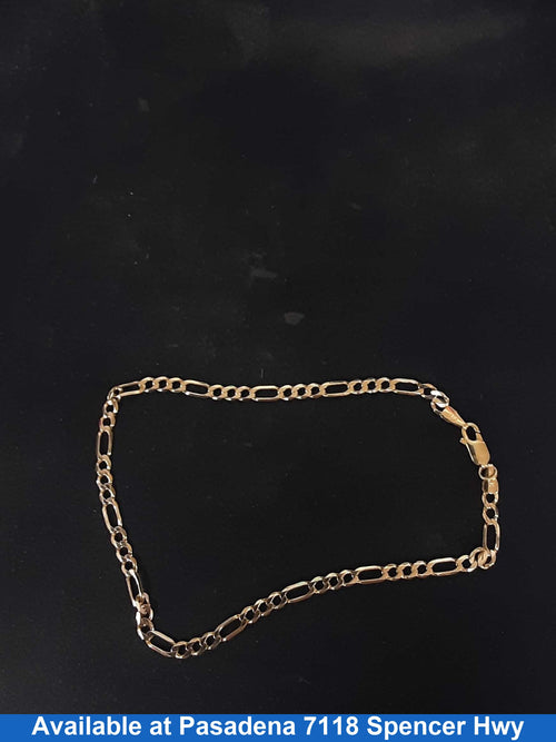 Figaro Bracelet - Yellow Gold 14k (.585) 5.8 grams 11 inch