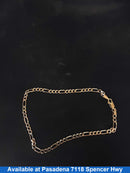 Figaro Bracelet - Yellow Gold 14k (.585) 5.8 grams 11 inch