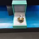 Women's Ring - Tricolor Gold 14k (.585) 6.8 grams Size 7