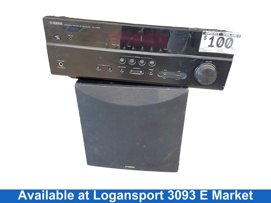 Yamaha Rx-v385 Black Surround Sound Speaker