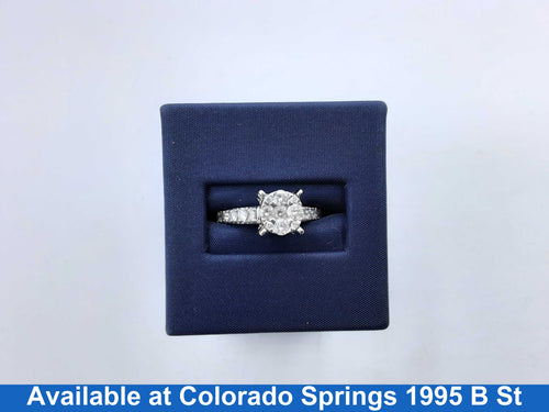 Ring - Engagement Set - White Gold 14k (.585) 5 grams Size 7