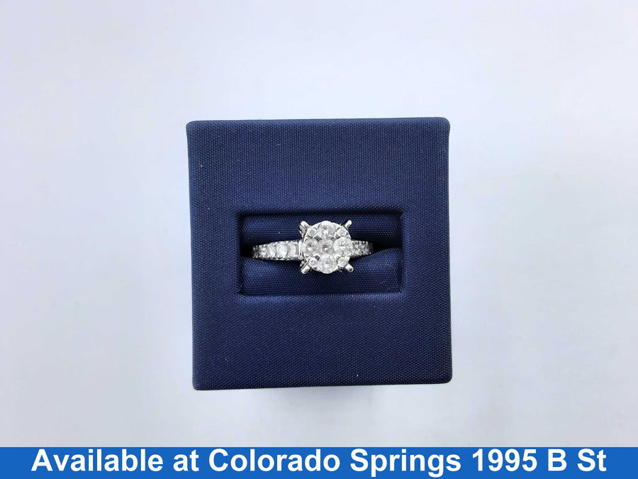 Ring - Engagement Set - White Gold 14k (.585) 5 grams Size 7