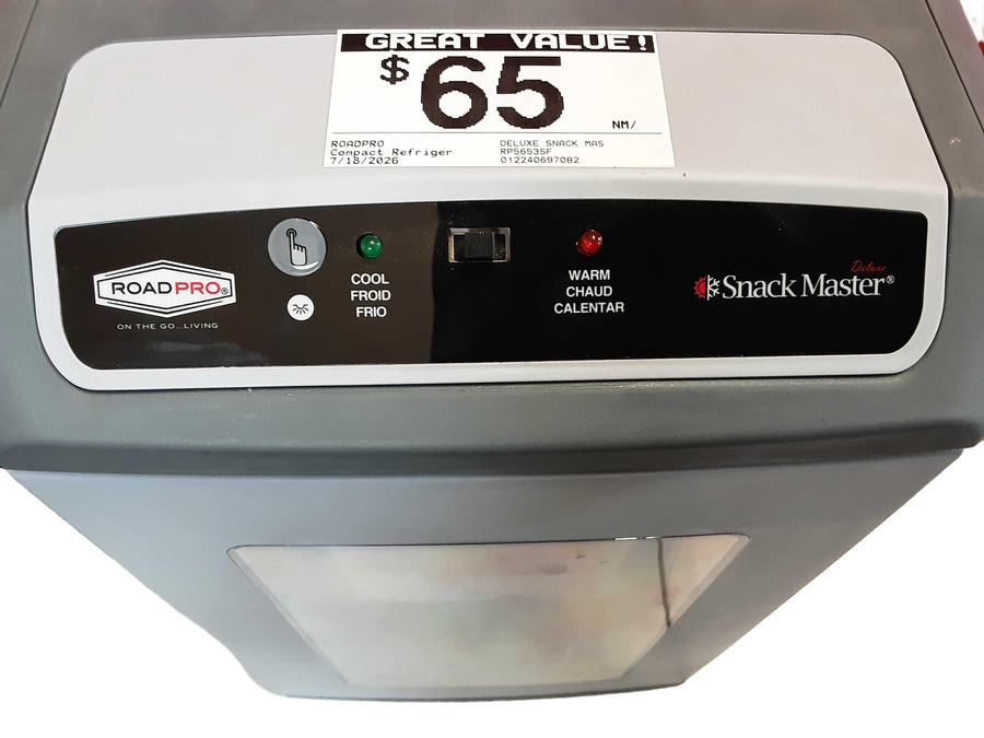 Roadpro Deluxe Snack Master Gray Compact Refrigerator
