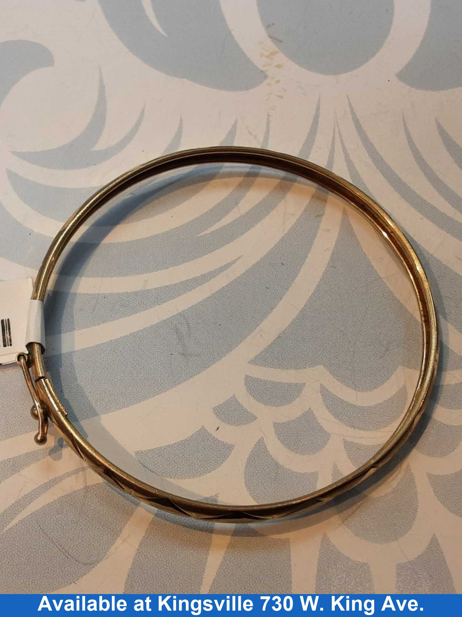Bangle Bracelet - Yellow Gold 10k (.417) 1.9 grams 4 inch