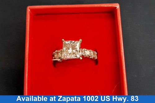 Women's Ring - Solitaire - White Gold 14k (.585) 6.9 grams Size 8.5