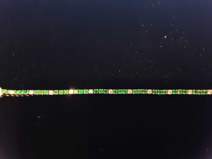 Tennis Bracelet - Yellow Gold 14k (.585) 10.8 grams 8 inch