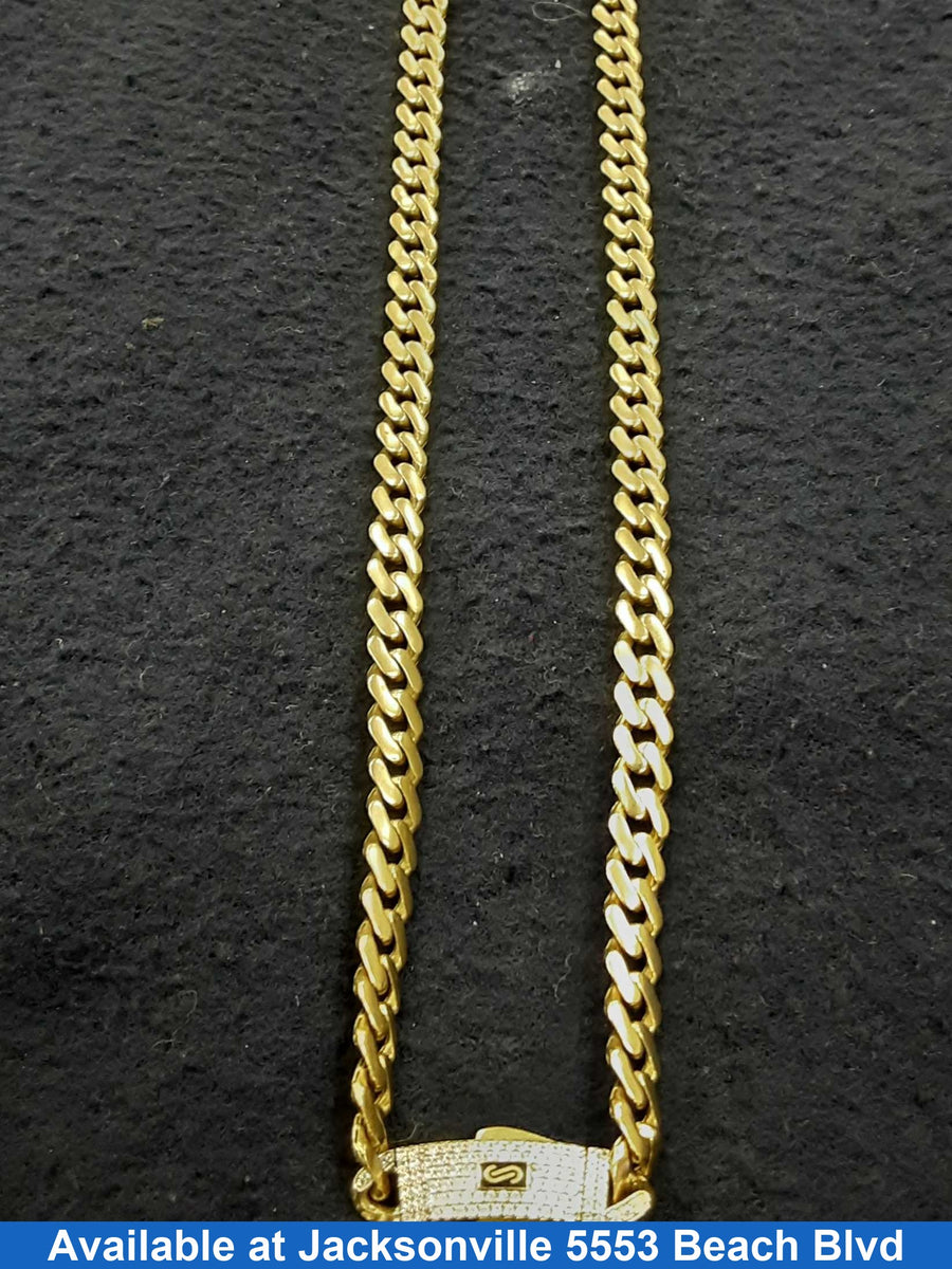 Cuban Link Chain - Yellow Gold 10k (.417) 16.4 grams 21 inch