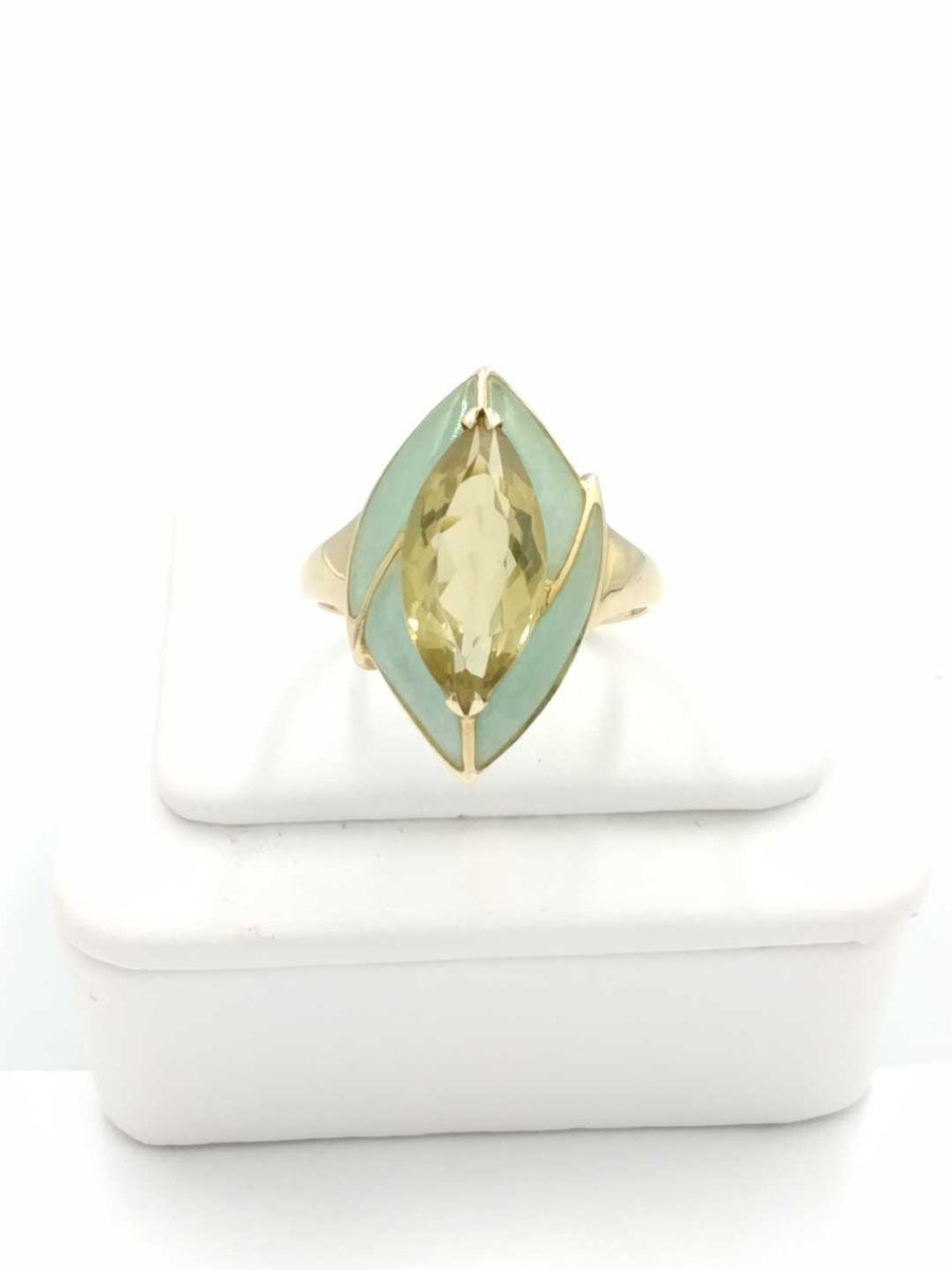 Women's Ring - Yellow Gold 14k (.585) 3.7 grams Size 10.5