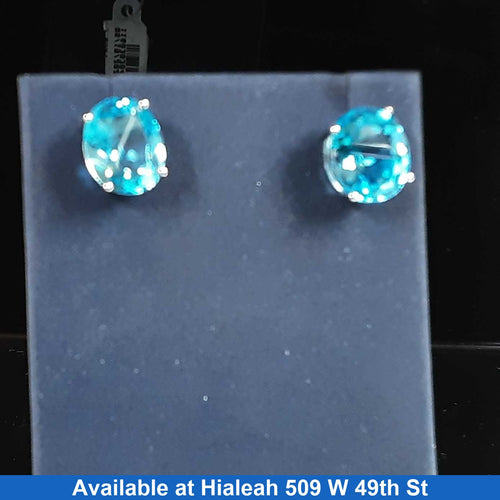Double Stud Earring - White Gold 14k (.585) 3.7 grams