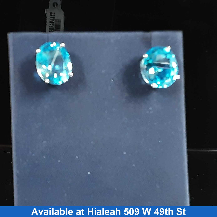 Double Stud Earring - White Gold 14k (.585) 3.7 grams