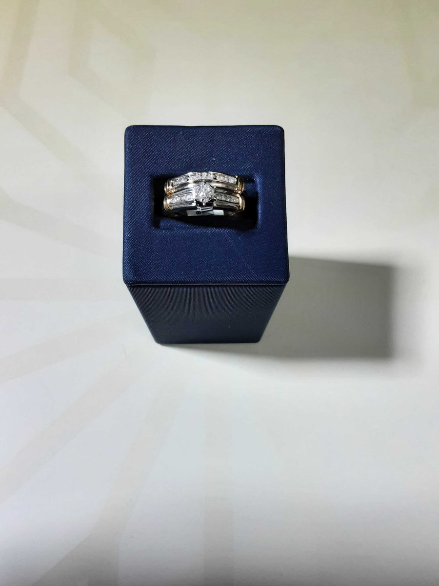 Ring - Engagement Set - Yellow Gold 14k (.585) 7 grams Size 8.5