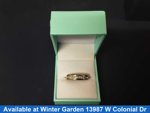 Ring - Wedding Band - Yellow Gold 14k (.585) 4.3 grams Size 10.5