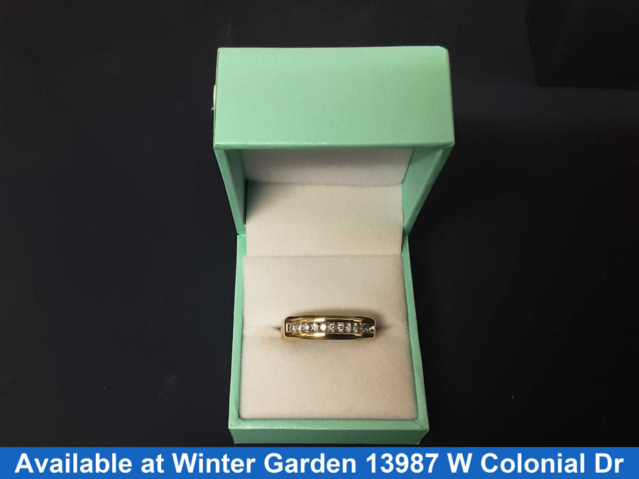 Ring - Wedding Band - Yellow Gold 14k (.585) 4.3 grams Size 10.5