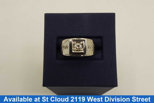Men's Ring - White Gold 14k (.585) 5.2 grams Size 6.5