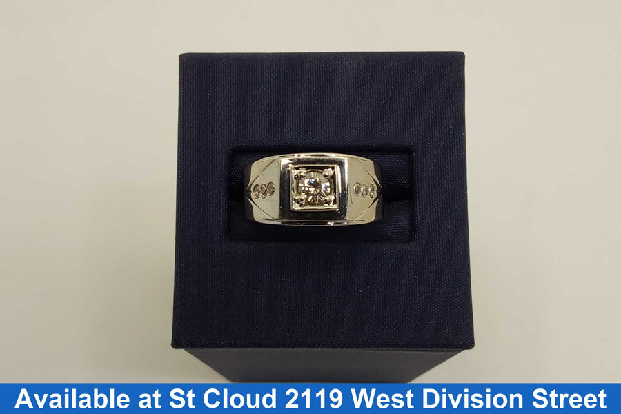 Men's Ring - White Gold 14k (.585) 5.2 grams Size 6.5