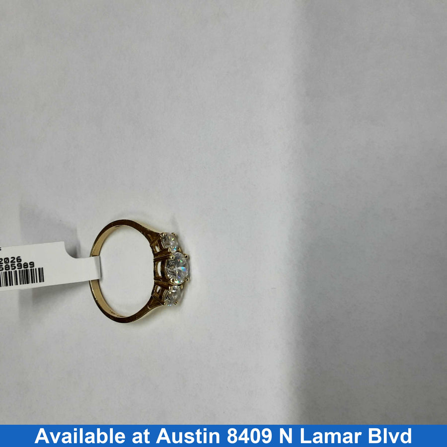 Women's Ring - Solitaire - Yellow Gold 10k (.417) 3.4 grams Size 9.5