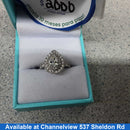 Ring - Wedding Set - White Gold 14k (.585) 4.6 grams Size 8