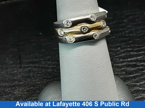 Women's Ring - Tricolor Gold 14k (.585) 6.8 grams Size 6