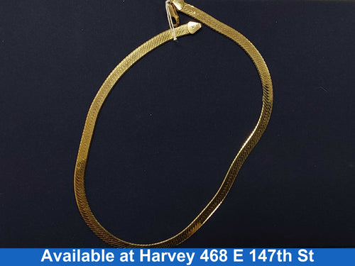Herringbone Chain - Yellow Gold 14k (.585) 22.2 grams 14 inch