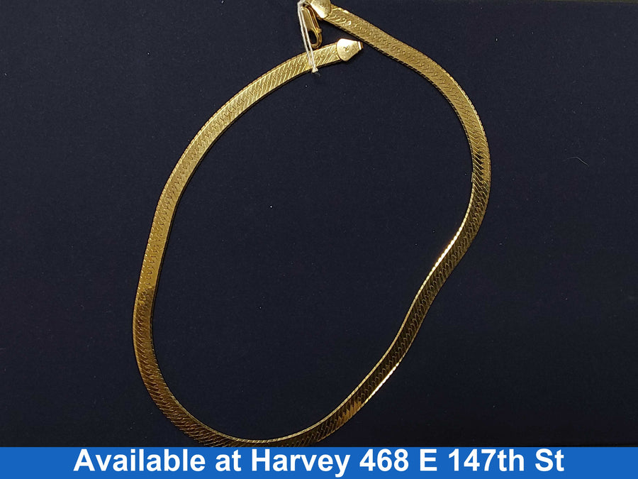 Herringbone Chain - Yellow Gold 14k (.585) 22.2 grams 14 inch
