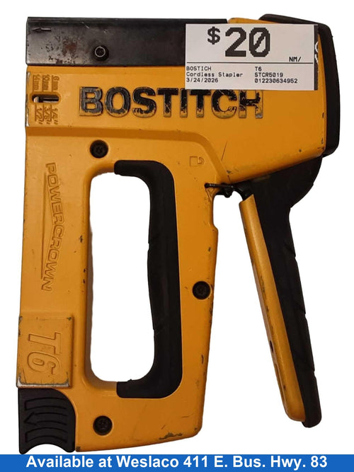 Bostich T6 Yellow Cordless Stapler