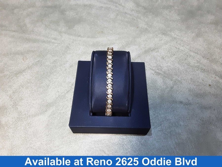 Tennis Bracelet - Yellow Gold 14k (.585) 15.9 grams 8 inch