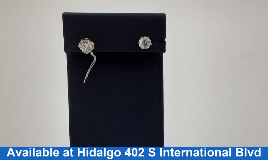 Double Stud Earrings - White Gold 14k (.585) 1.5 grams