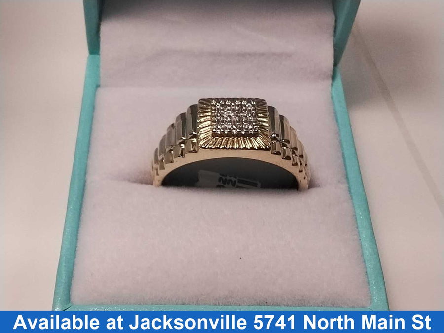 Men's Ring - Yellow Gold 10k (.417) 4.1 grams Size 10.5
