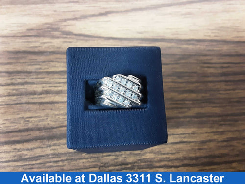 Men's Ring - White Gold 10k (.417) 4.2 grams Size 9