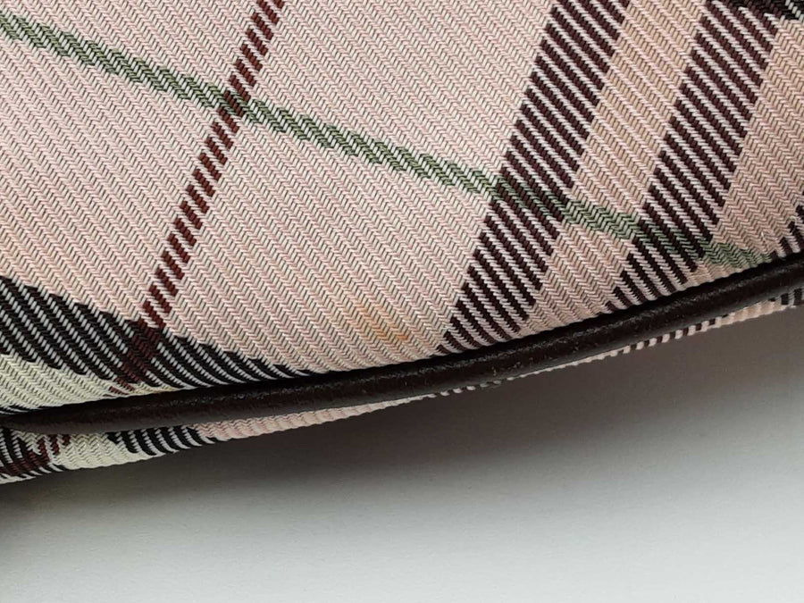 Burberry Blue Label Shoulder Bag In Pink Nova Check & Brown Leather Fw0826lezdu