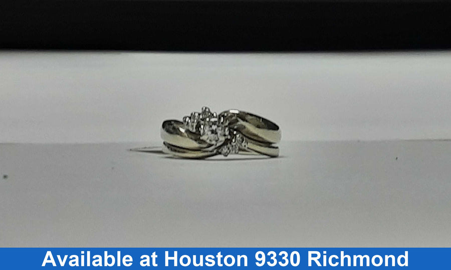 Ring - Engagement Set - White Gold 10k (.417) 5 grams Size 6