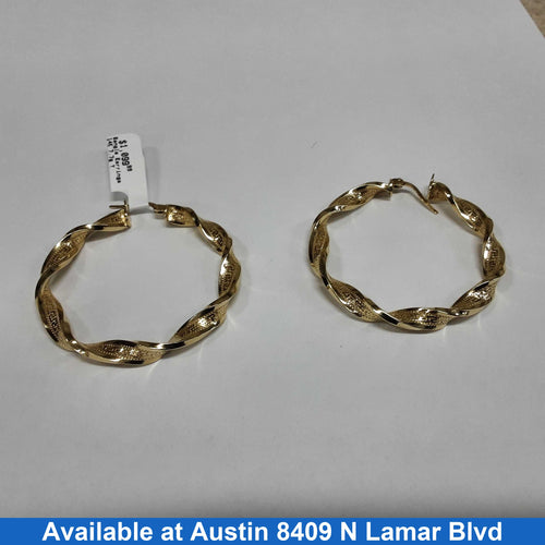 Bangle Earrings - Yellow Gold 14k (.585) 7.7 grams