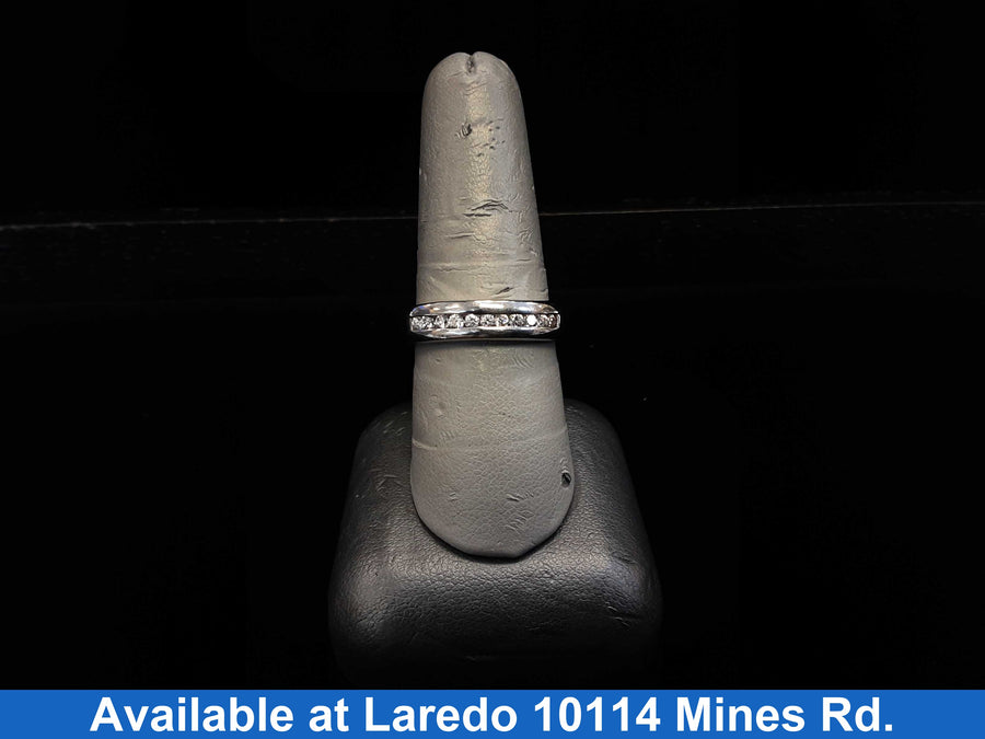 Ring - Wedding Band - White Gold 14k (.585) 3.3 grams Size 7.5