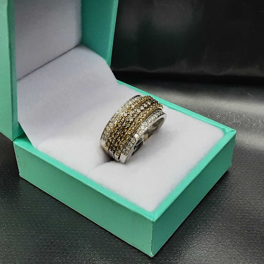 Ring - Wedding Band - White Gold 14k (.585) 7.1 grams Size 7