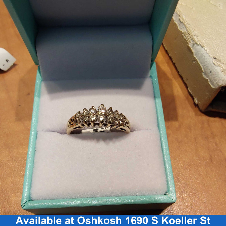 Women's Ring - Anniversary - Yellow Gold 10k (.417) 4.2 grams Size 8.5