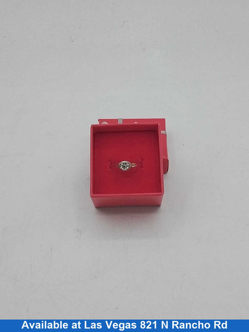 Women's Ring - Solitaire - Yellow Gold 14k (.585) 2.6 grams Size 20