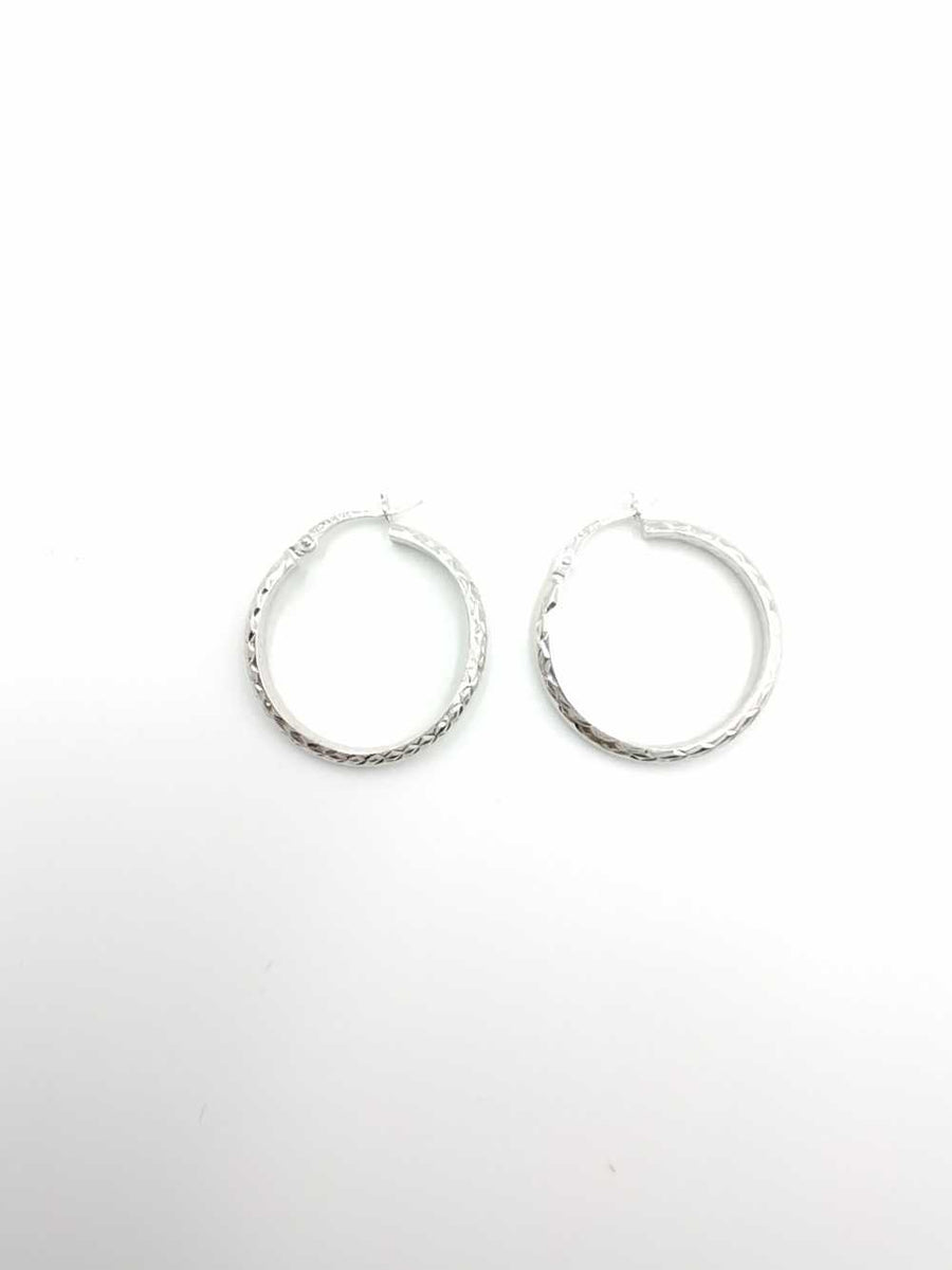Hoop Earrings - White Gold 14k (.585) 2 grams