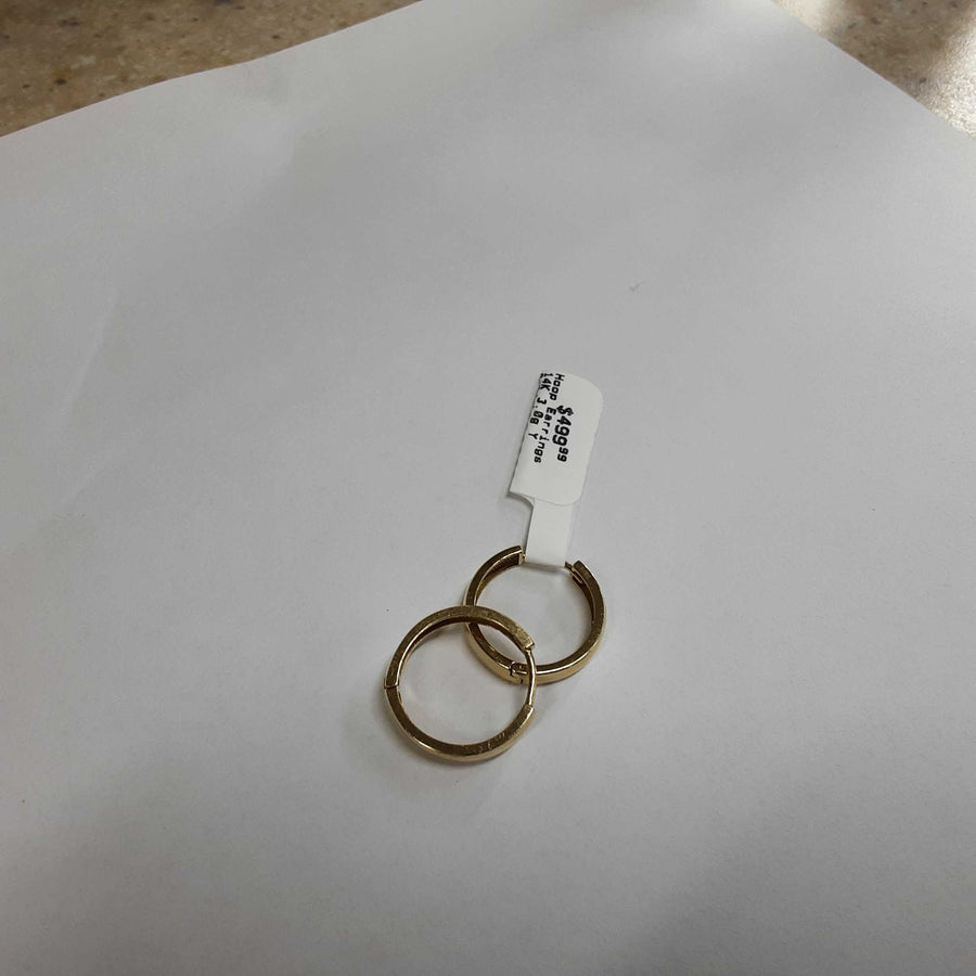Hoop Earrings - Yellow Gold 14k (.585) 3 grams