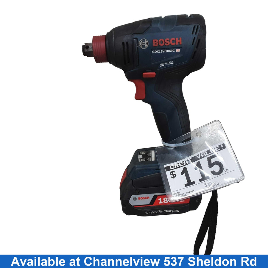 Bosch Gdx18v Blue Cordless Impact Drill