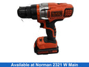 Black & Decker Ldx220 Orange Cordless Impact Drill
