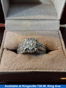Ring - Engagement Set - White Gold 10k (.417) 6 grams Size 8.5