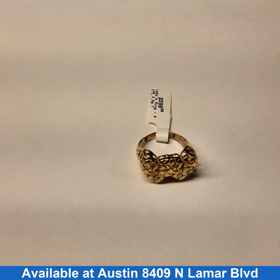 Women's Ring - Yellow Gold 14k (.585) 3.5 grams Size 20