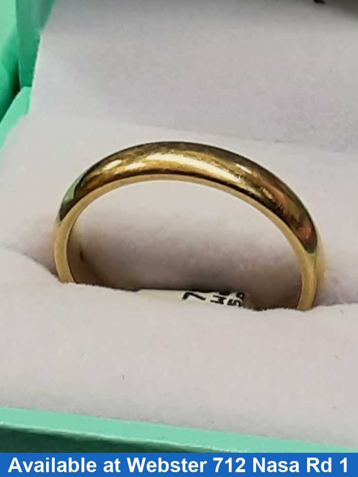 Ring - Wedding Band - Yellow Gold 14k (.585) 5.5 grams Size 10