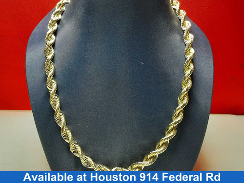 Rope Chain - Yellow Gold 10k (.417) 59.6 grams 26 inch