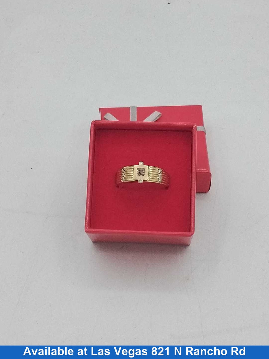 Ring - Wedding Band - Yellow Gold 14k (.585) 5.1 grams Size 20