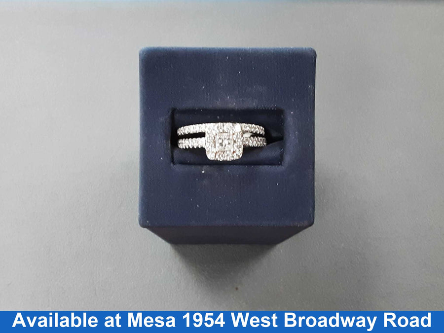 Ring - Engagement Set - White Gold 10k (.417) 5.2 grams Size 8.5