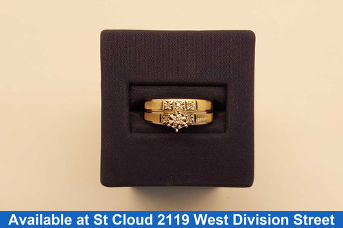 Ring - Engagement Set - Yellow Gold 10k (.417) 3.46 grams Size 8
