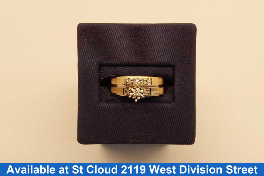Ring - Engagement Set - Yellow Gold 10k (.417) 3.46 grams Size 8