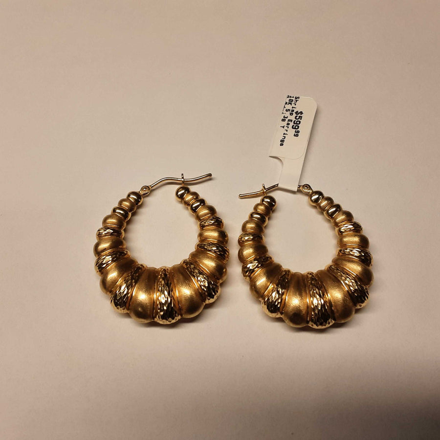 Shrimp Earrings - Yellow Gold 10k (.417) 5.3 grams