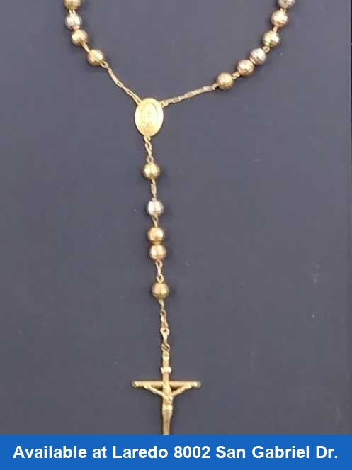Bead Chain - Tricolor Gold 10k (.417) 42.2 grams 32 inch